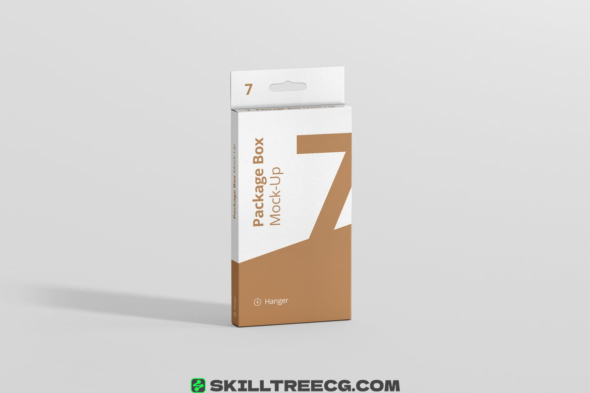 Package Box Mockup - High Rectangle with Hanger（878175）-技能树